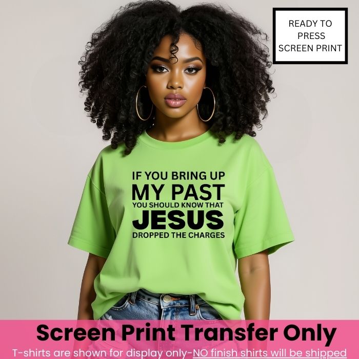 If You Bring Up My Past Screen Print Transfer Pre-Order