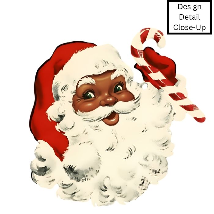 Vintage Black Santa DTF Transfer-COLD Peel