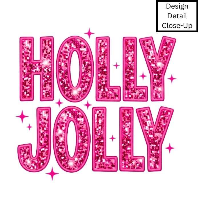 Holly Jolly Faux Sequins DTF Transfer-COLD Peel