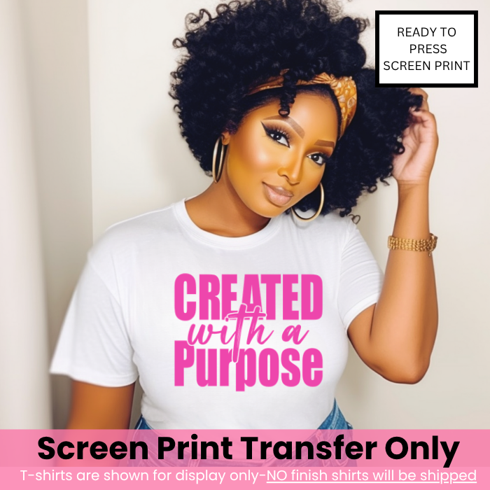 Created With A Purpose Hot Pink Print Transfer Pre-Order
