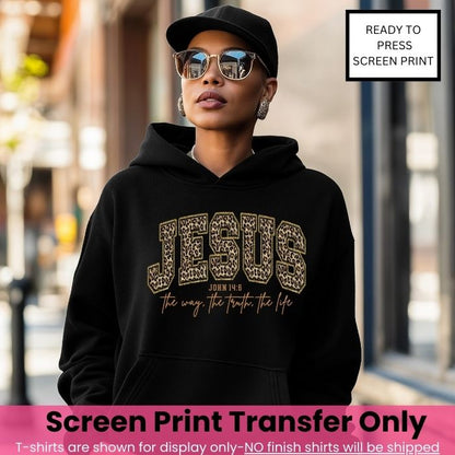 Jesus The Way The Truth The Life Leopard-Thin Clear Film