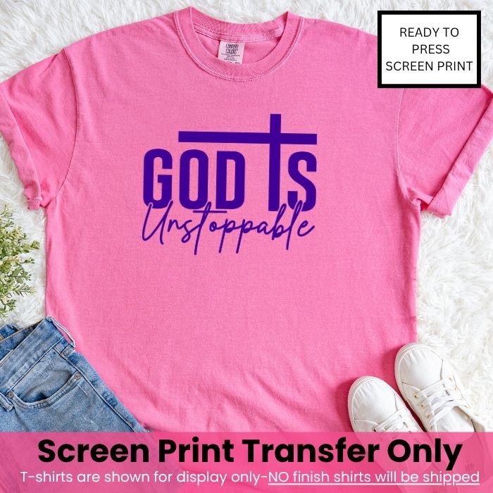 God Is Unstoppable Purple Ink Pre-Order