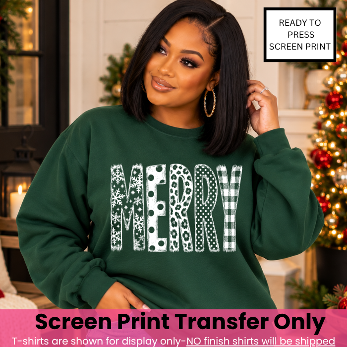 Merry Screen Screen Print Transfer Pre-Order