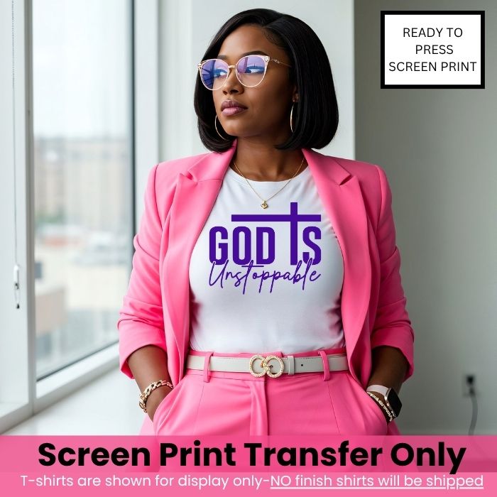 God Is Unstoppable Purple Ink Pre-Order