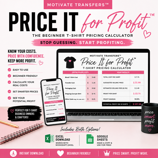 The Beginner T-Shirt Pricing Calculator™|Digital Download