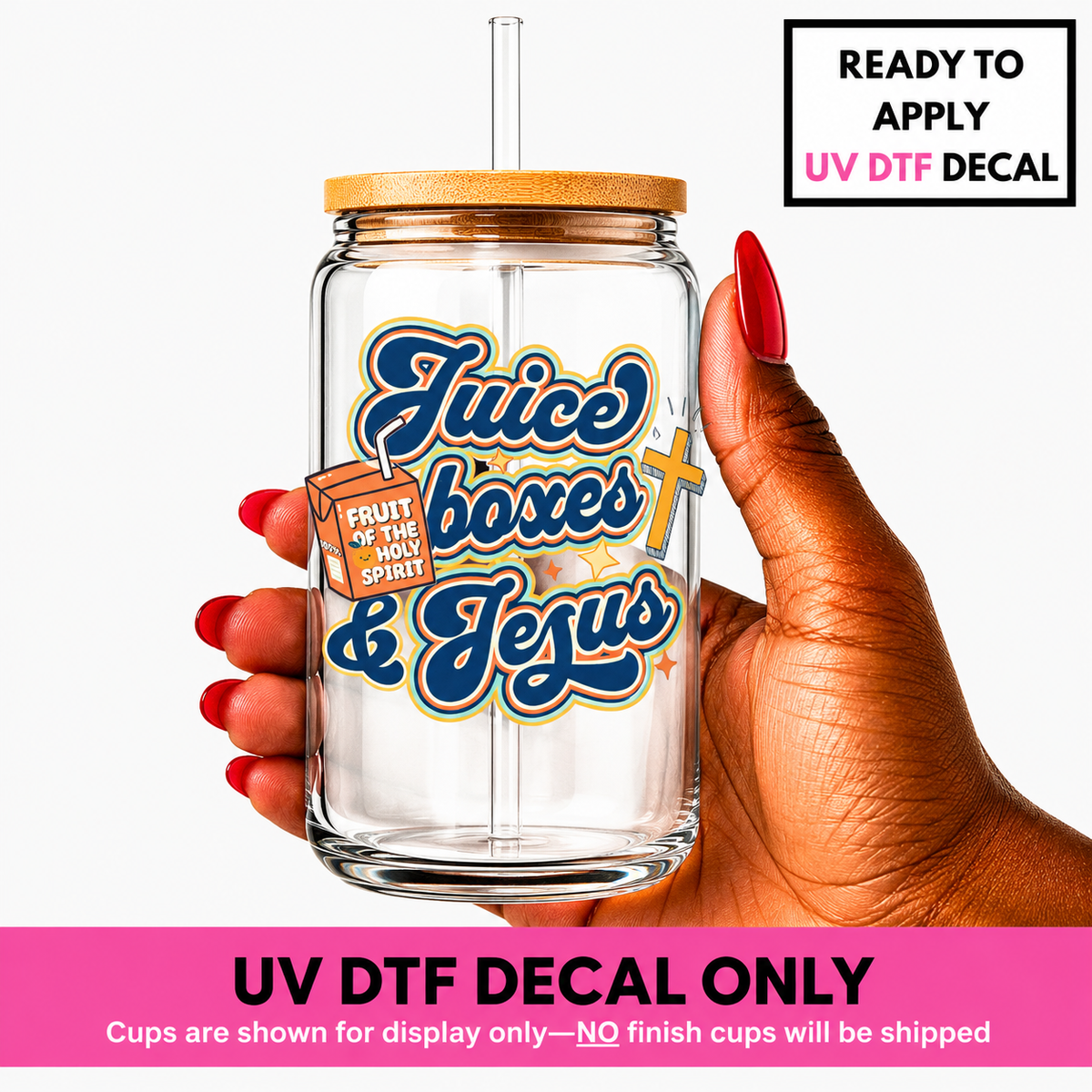 Juices Boxes & Jesus 4x4 UV DTF Decal