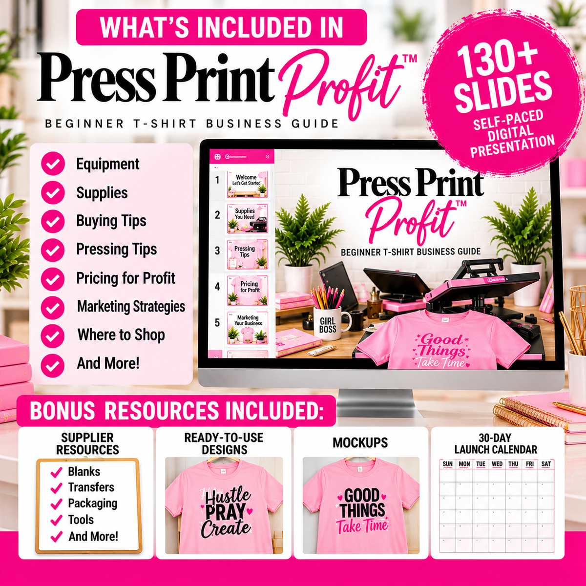 Press Print Profit™ | Beginner T-Shirt Business Guide